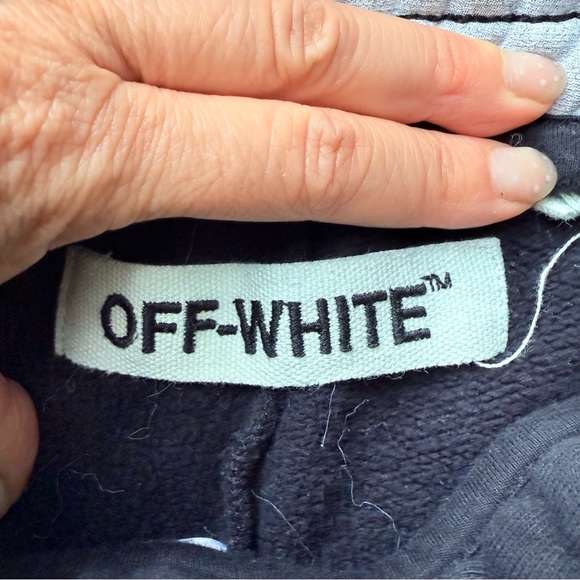 Off-White Liquid Spots Shorts Pullon Sweat Gym Workout Streetwear Athletic Rare - Picture 5 of 10